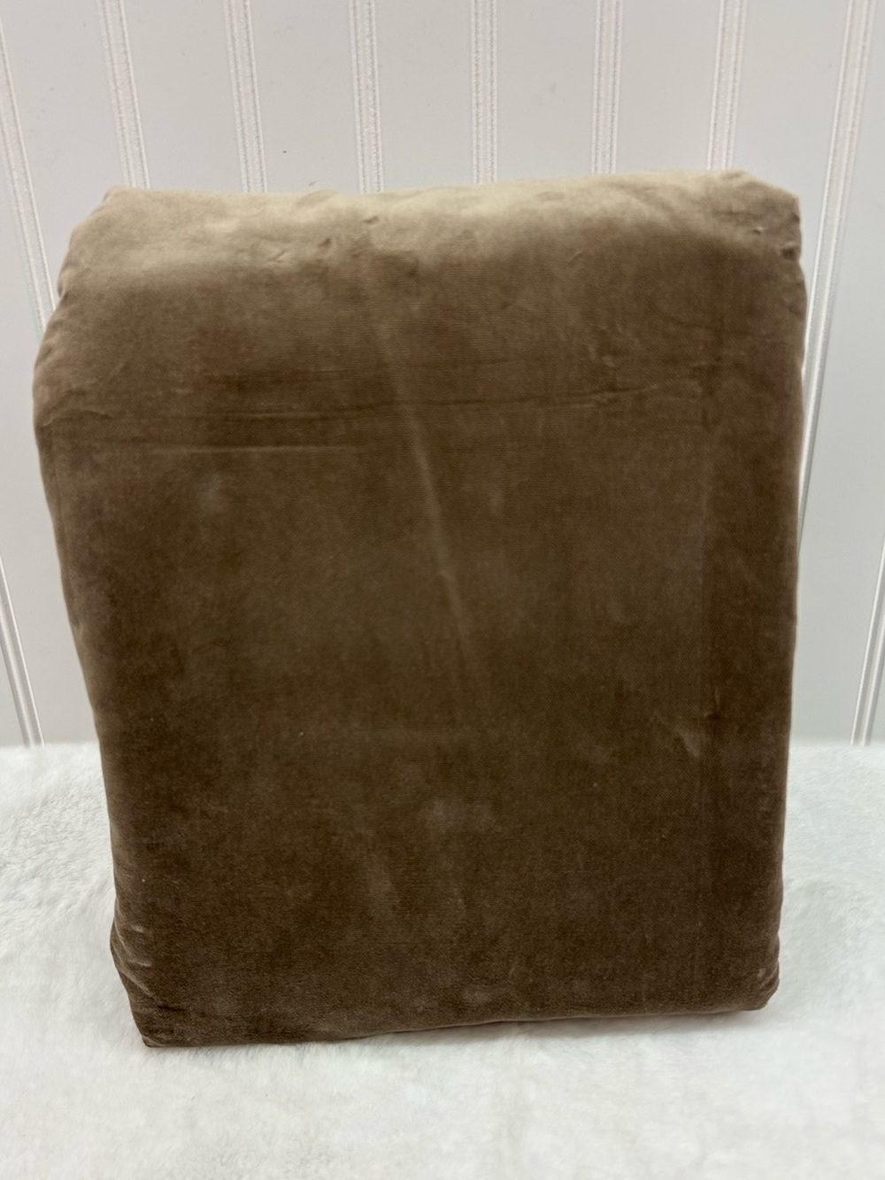 Pottery barn velvet twill drape taupe